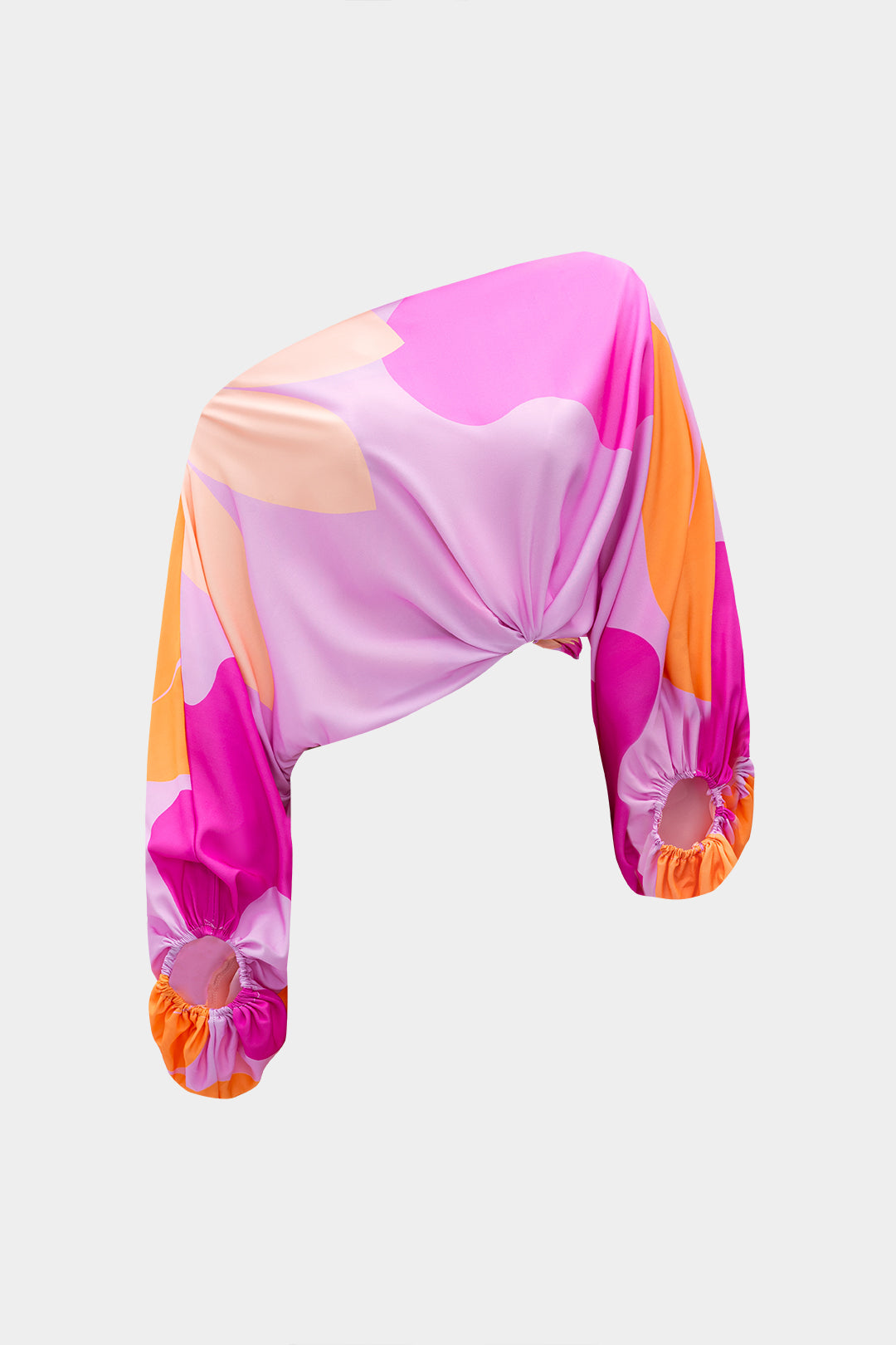 Conjunto Blusa Un Hombro Y Falda Con Flecos Abstracta