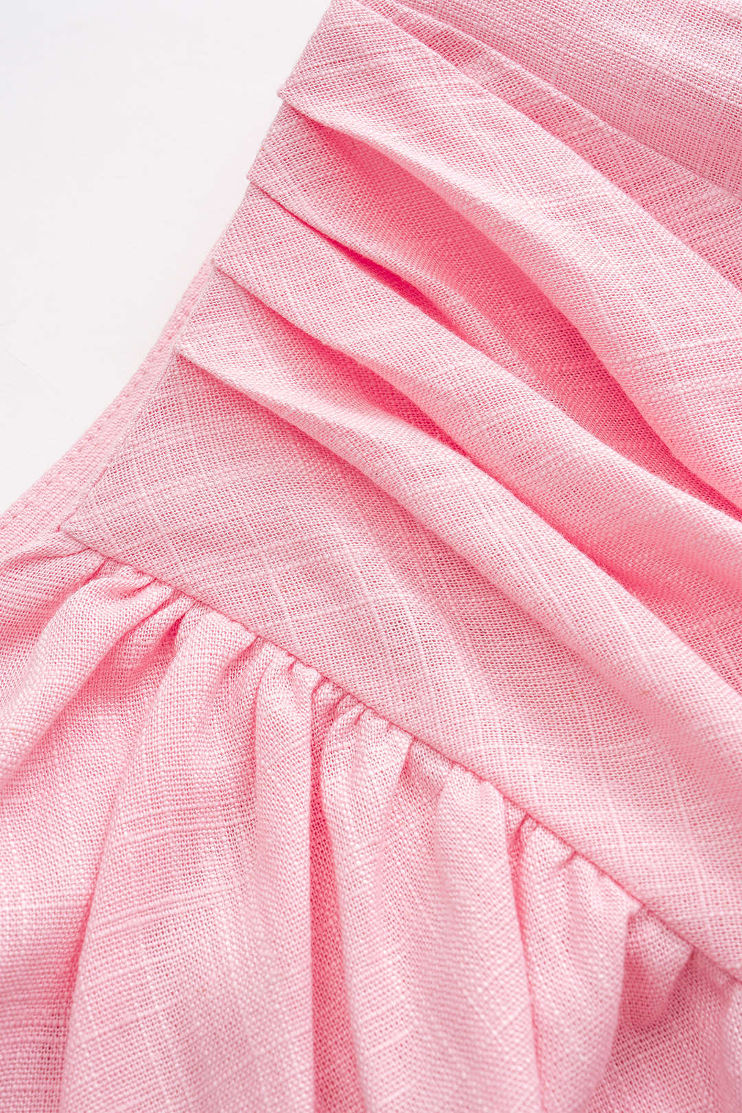 חצאית פשתן עם קפלים 