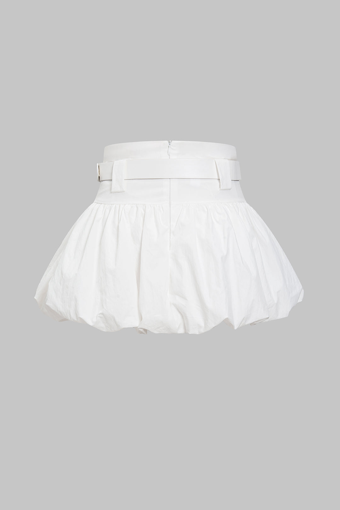 חצאית עם רוכסן וקשירה בחגורה 