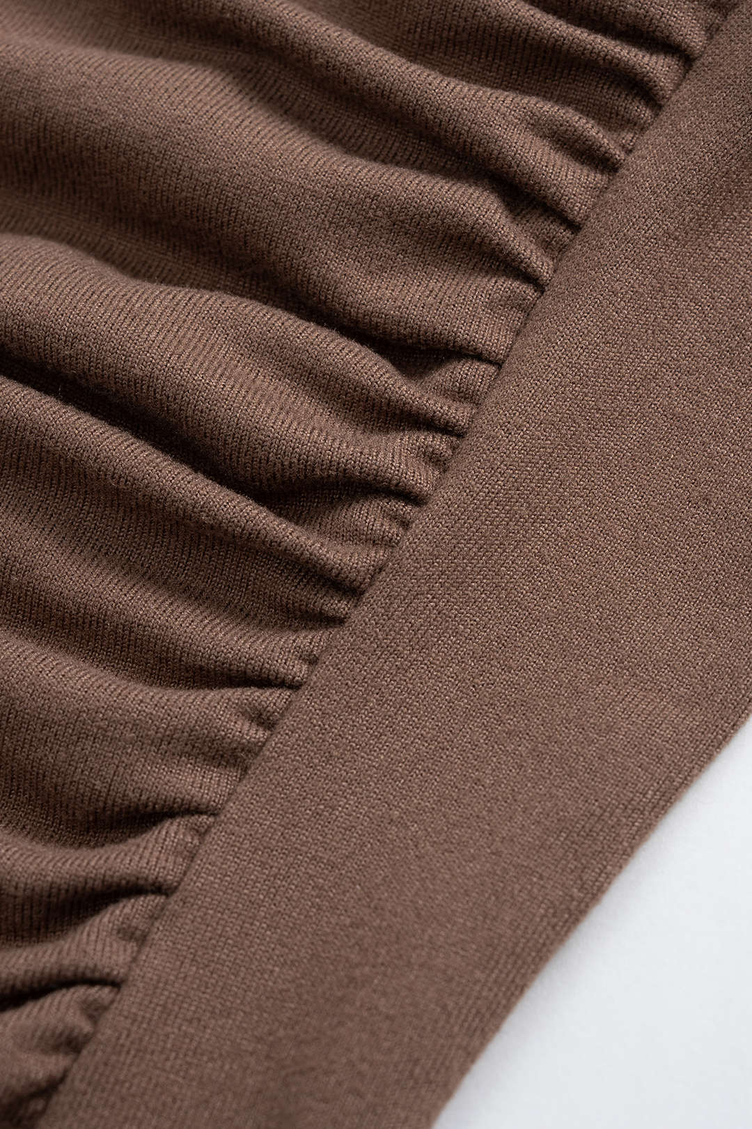 Ruched Round Neck Long-Sleeve Top