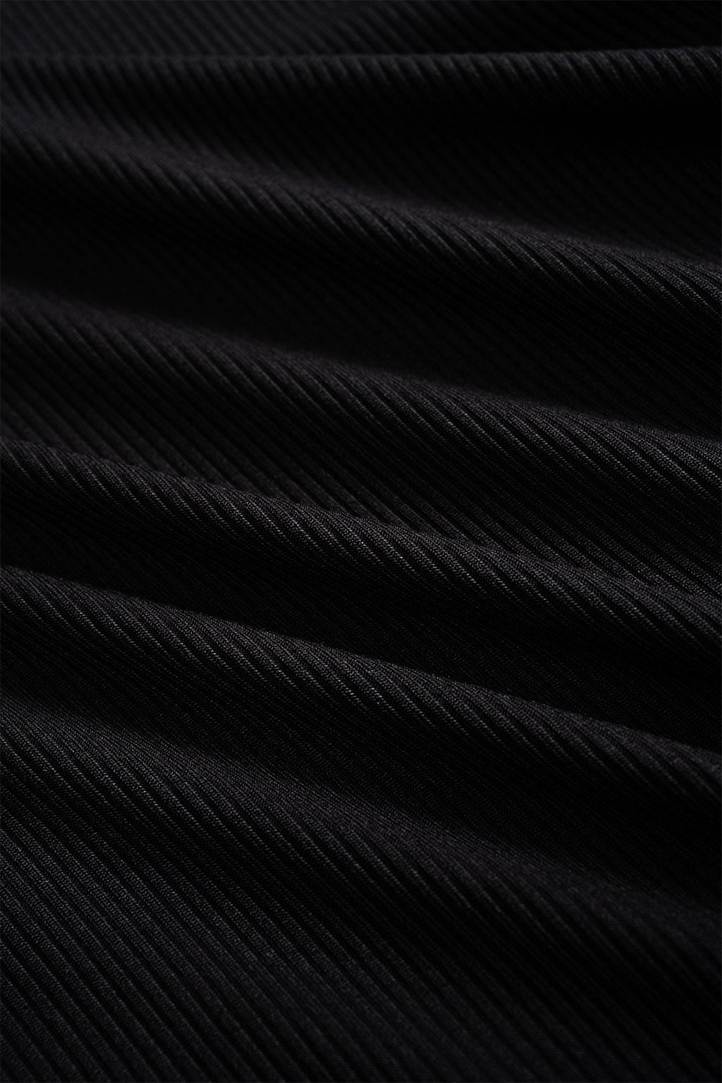 Asymmetrical Neck Contrast Long-Sleeve T-Shirt