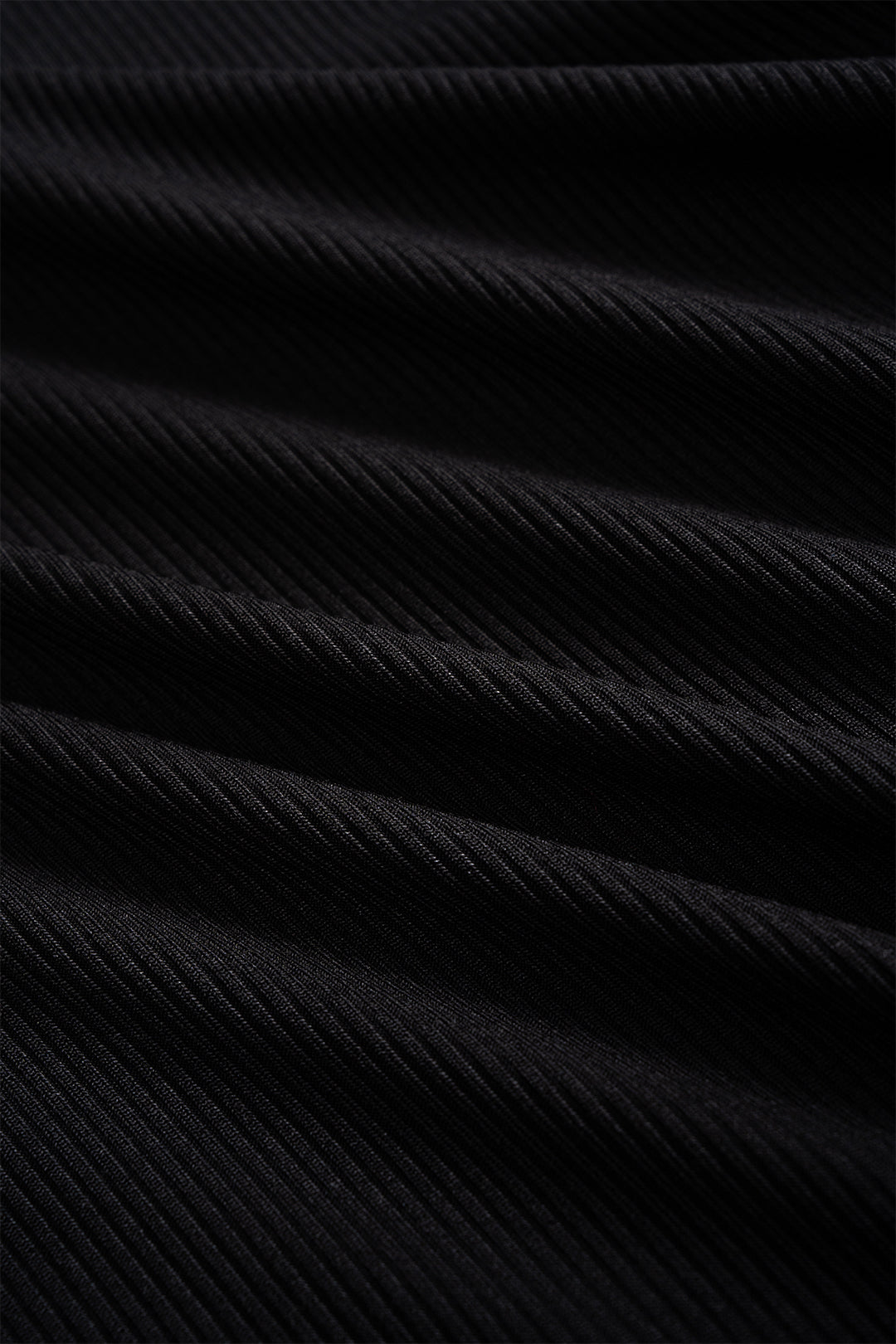 Asymmetrical Neck Contrast Long-Sleeve T-Shirt