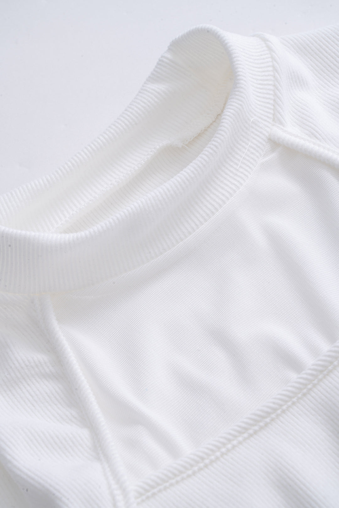 Mesh Patchwork Ruched Long Sleeve Mini Dress