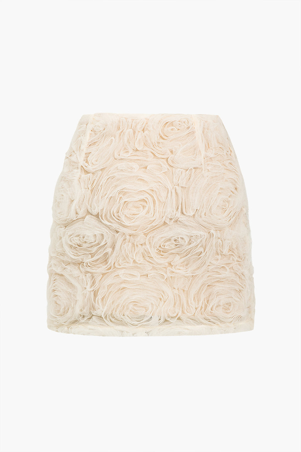 חצאית עם אפליקציות חלקות ומרקם 