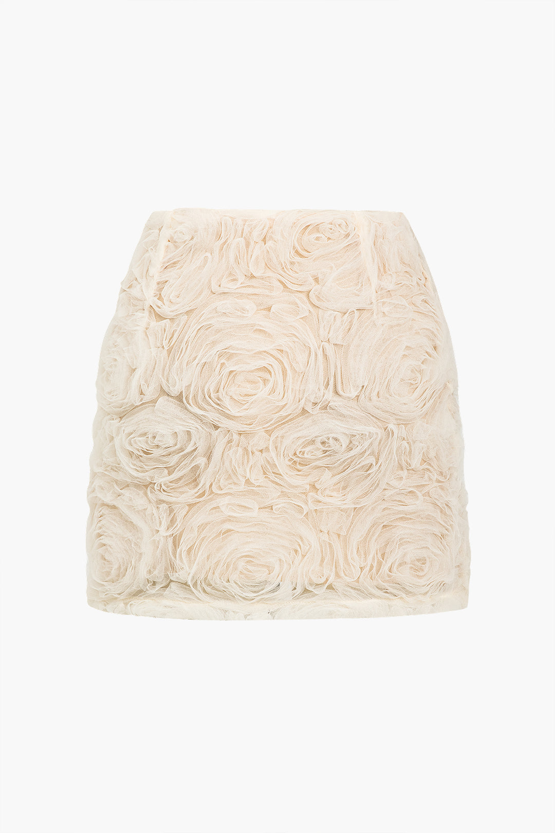 חצאית עם אפליקציות חלקות ומרקם 