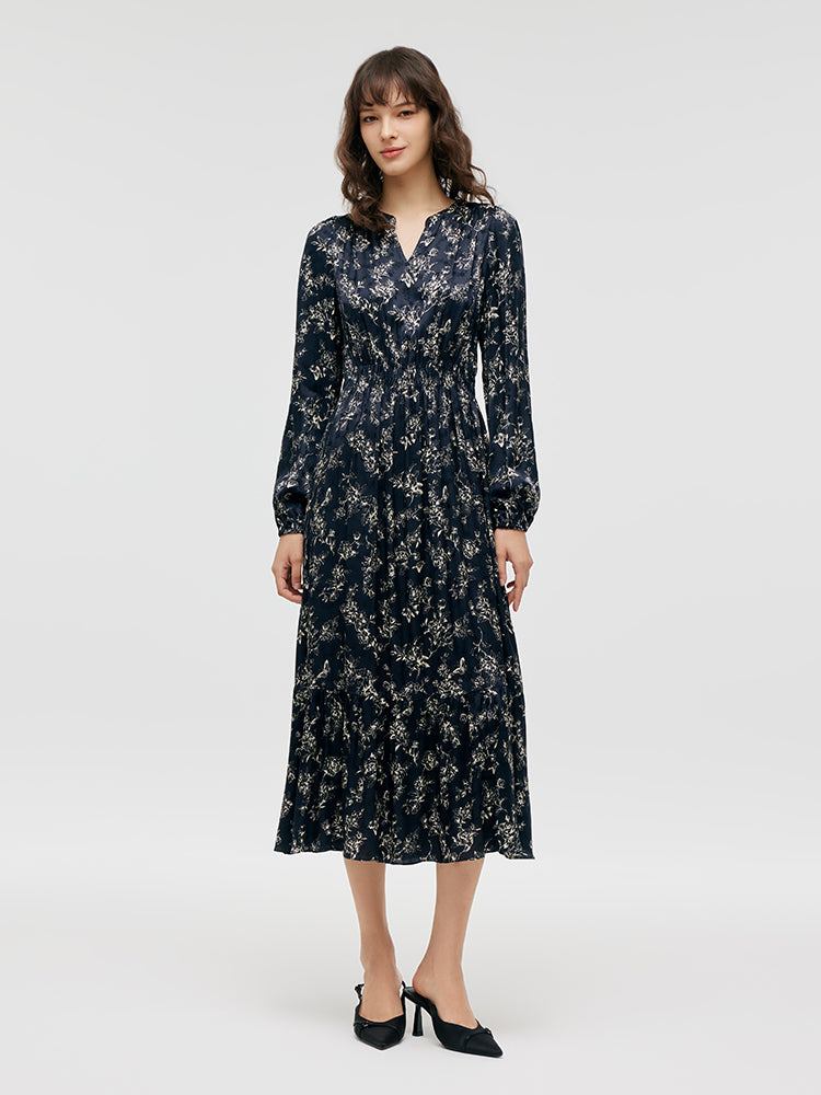 Conjunto Chaleco Eco Cuero Vegano y Vestido Midi Floral