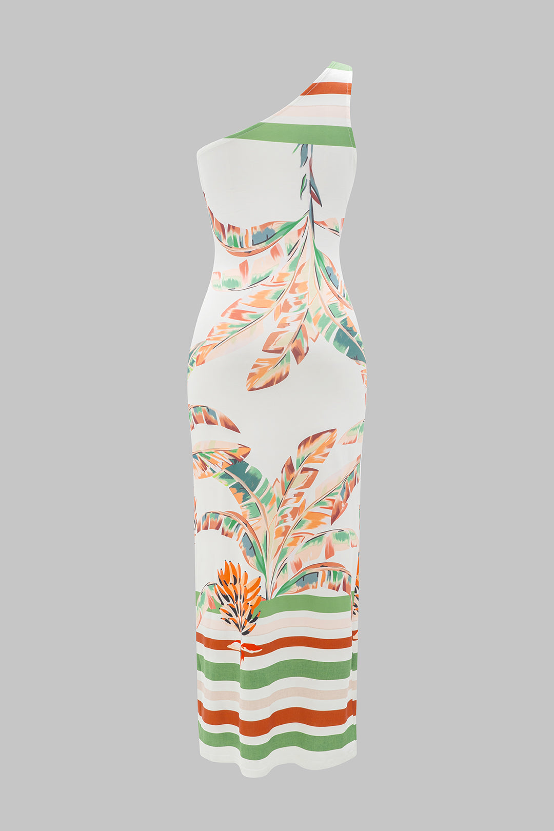 Vestido Midi Floral Sin Mangas Recortes De Hombros Rendija