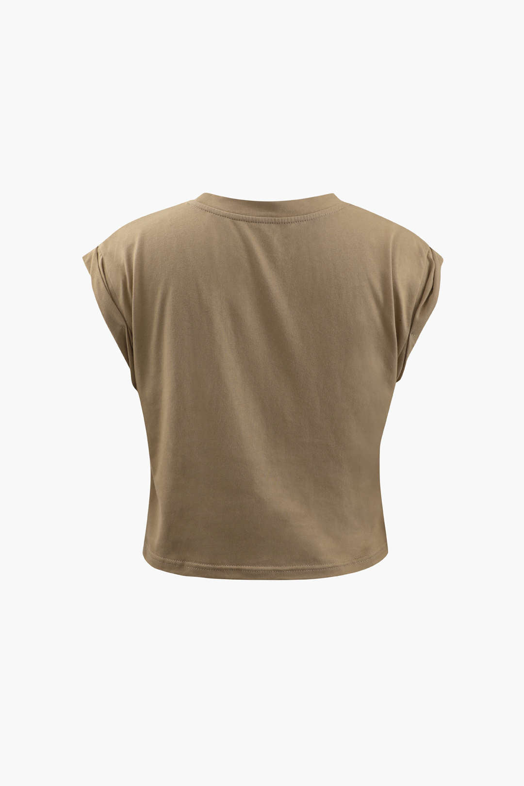 Camiseta Estampada Floral Con Borde Nudo Manga Corta