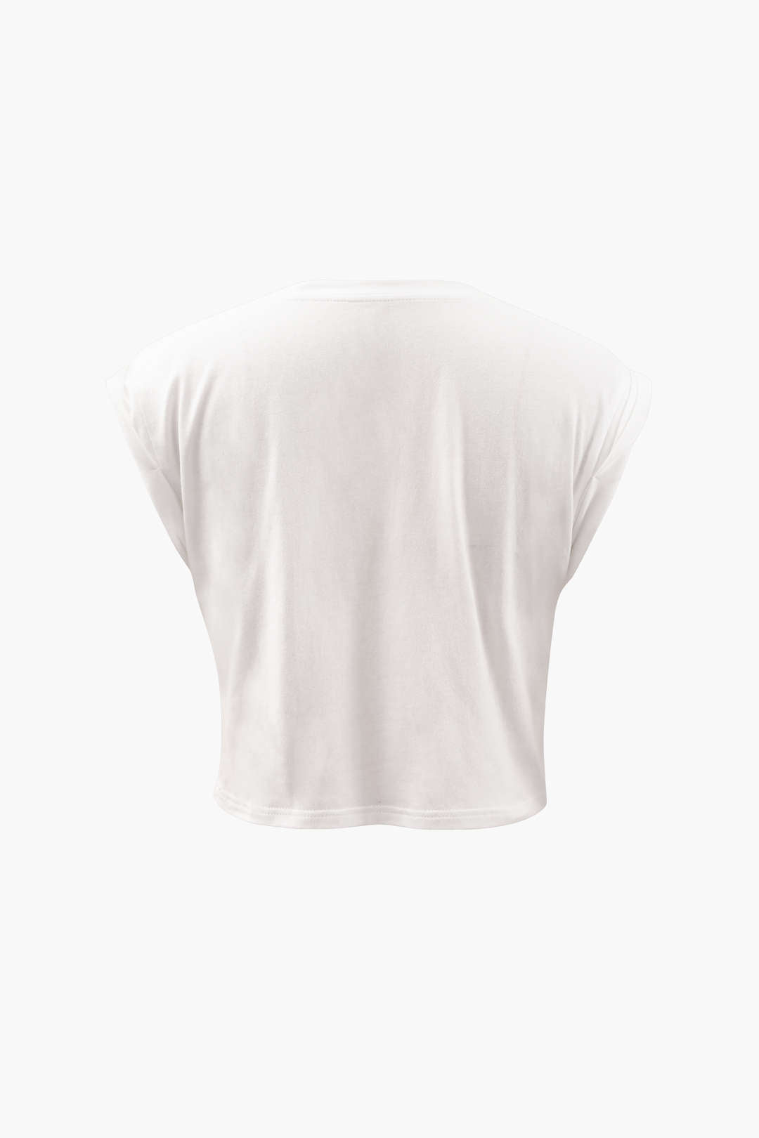 Camiseta Estampada Floral Con Borde Nudo Manga Corta