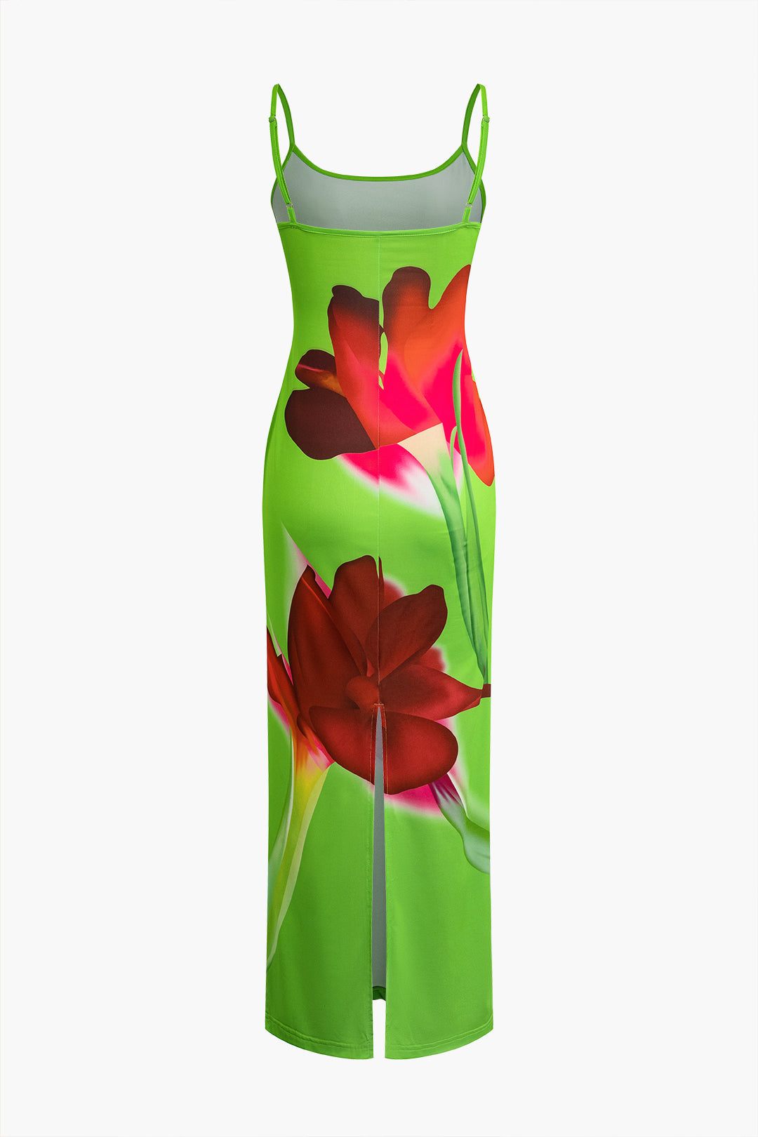 Vestido Maxi Estampado Floral Con Abertura Elegante
