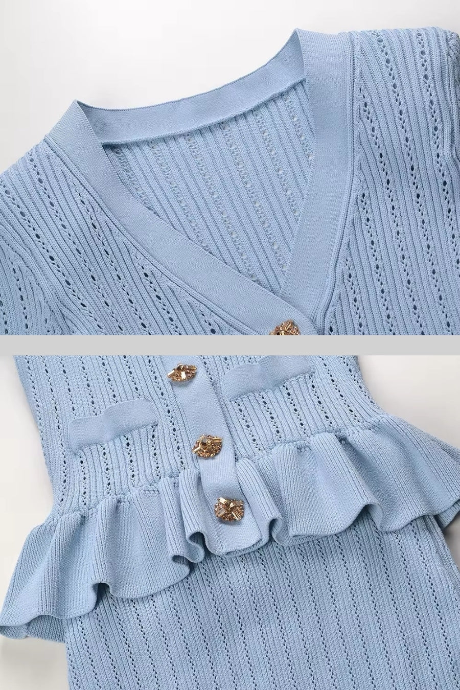 Conjunto Coordinado Chaqueta Volantes Y Falda Punto Alinea