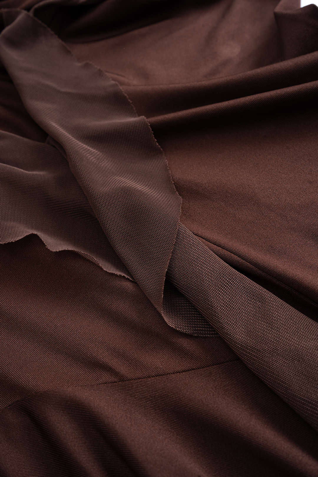 שמלת מיני ארוכת שרוולים עם צווארון V וצווארון V בצבע רשת 