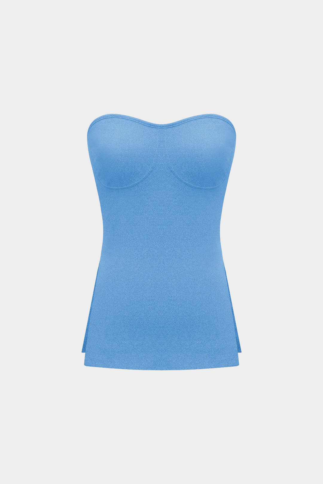 Conjunto Dos Piezas Top Sin Tirantes Y Shorts De Punto