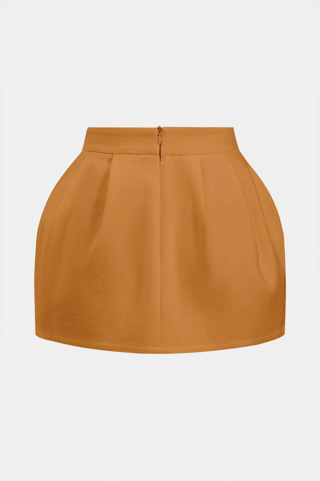 Falda de Lino con Volantes y Cremallera Minimalista