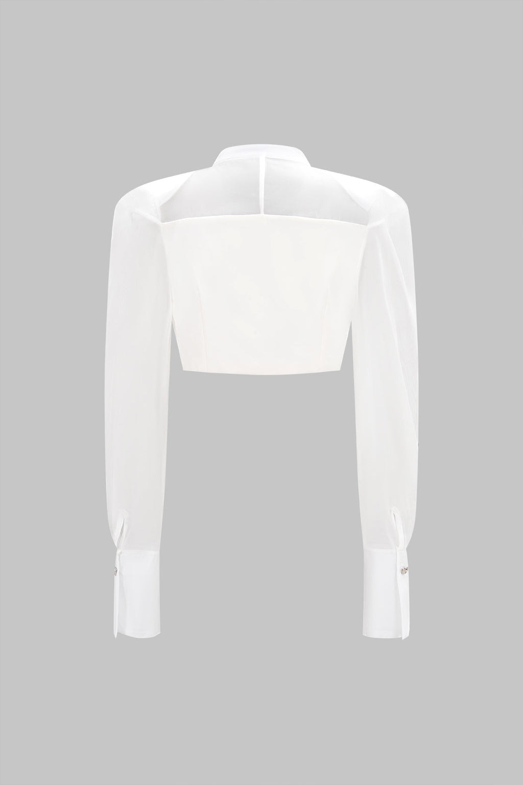 חולצה ארוכת שרוולים עם טלאים מרשת וכתף 