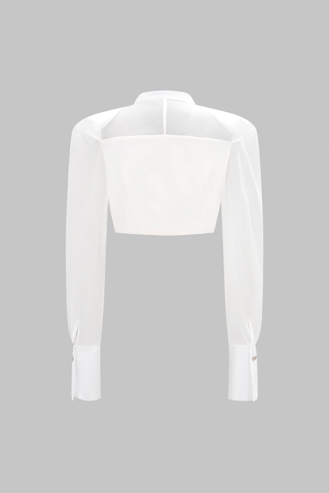 חולצה ארוכת שרוולים עם טלאים מרשת וכתף 