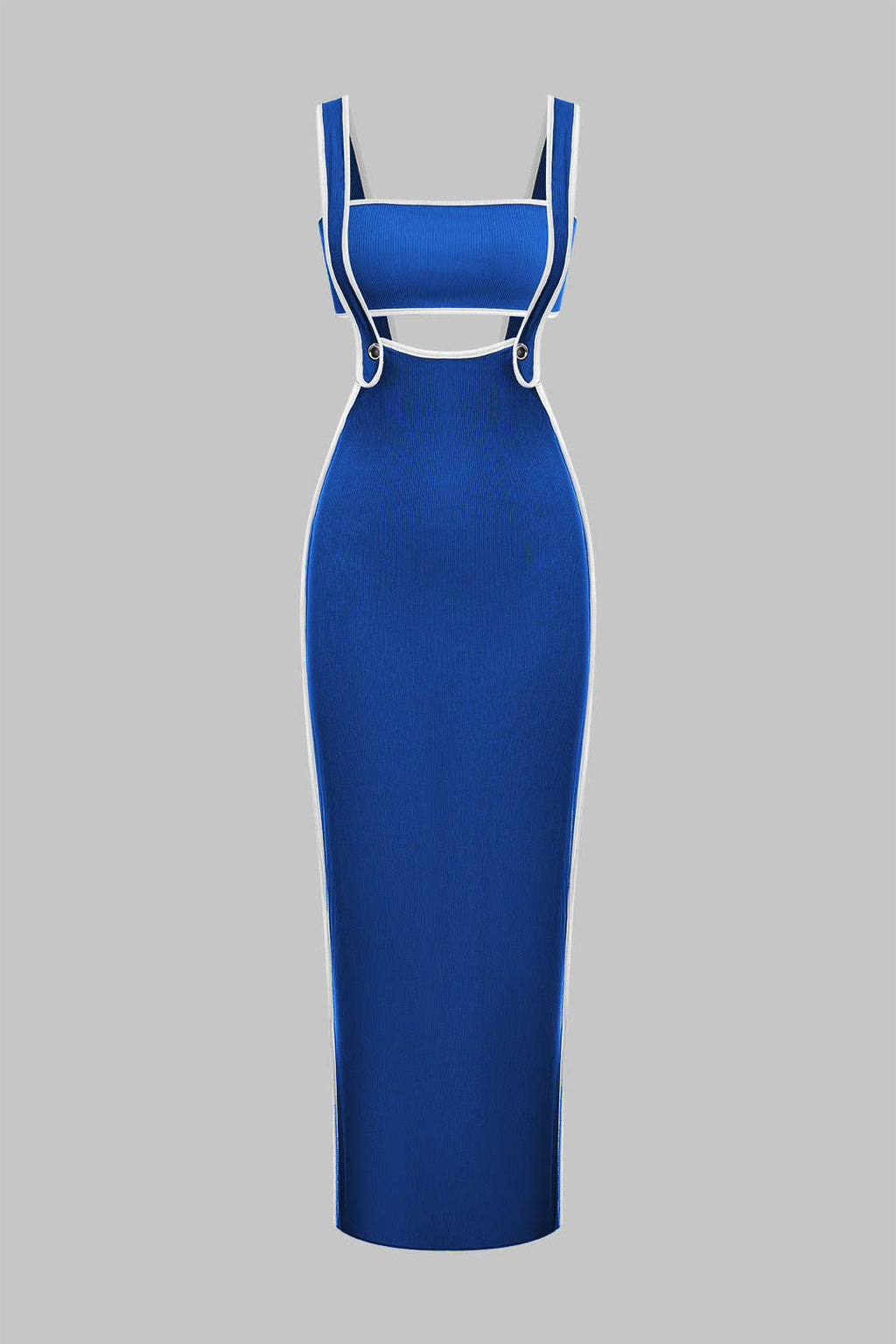 Conjunto Dos Piezas Tubo Salopette Vestido Borde Contraste