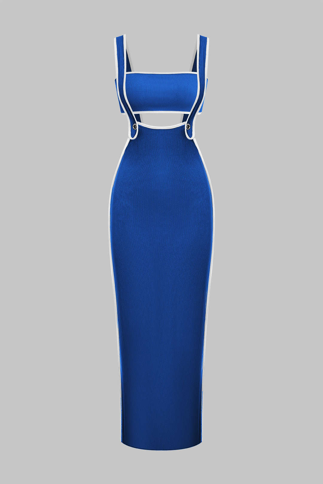 Conjunto Dos Piezas Tubo Salopette Vestido Borde Contraste