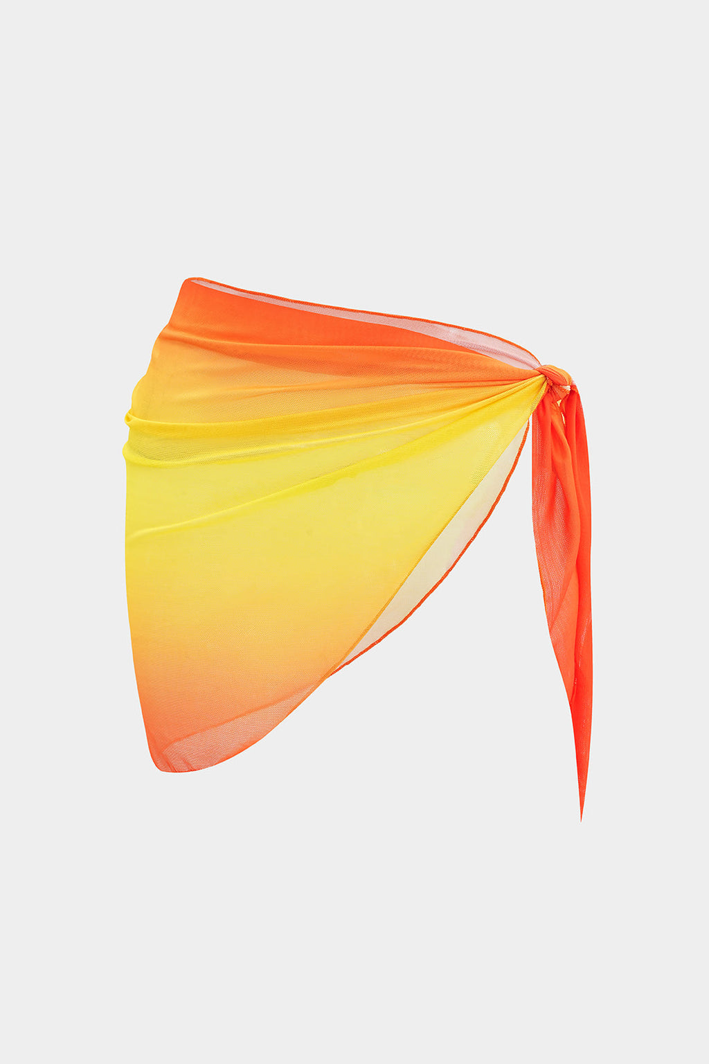 חצאית אסימטרית עם קשירה מרשת אומברה 