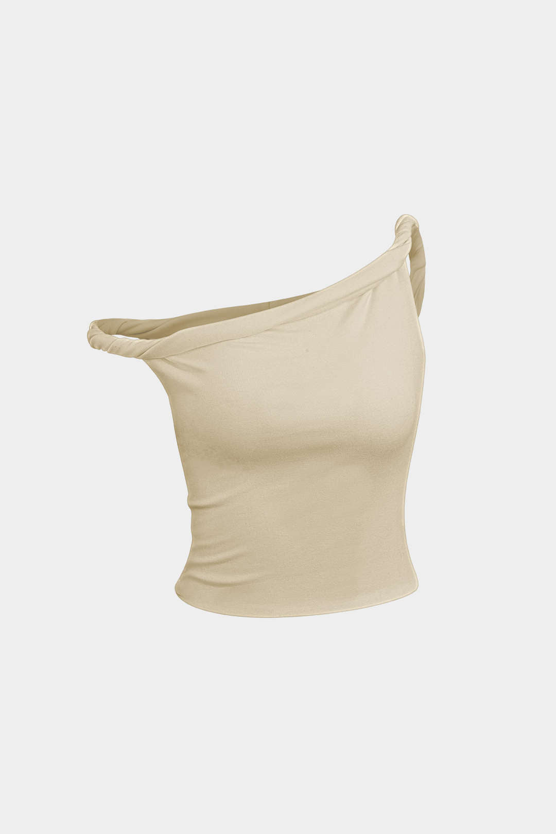 Top Asimétrico Sin Mangas Minimalista Elegante Diario