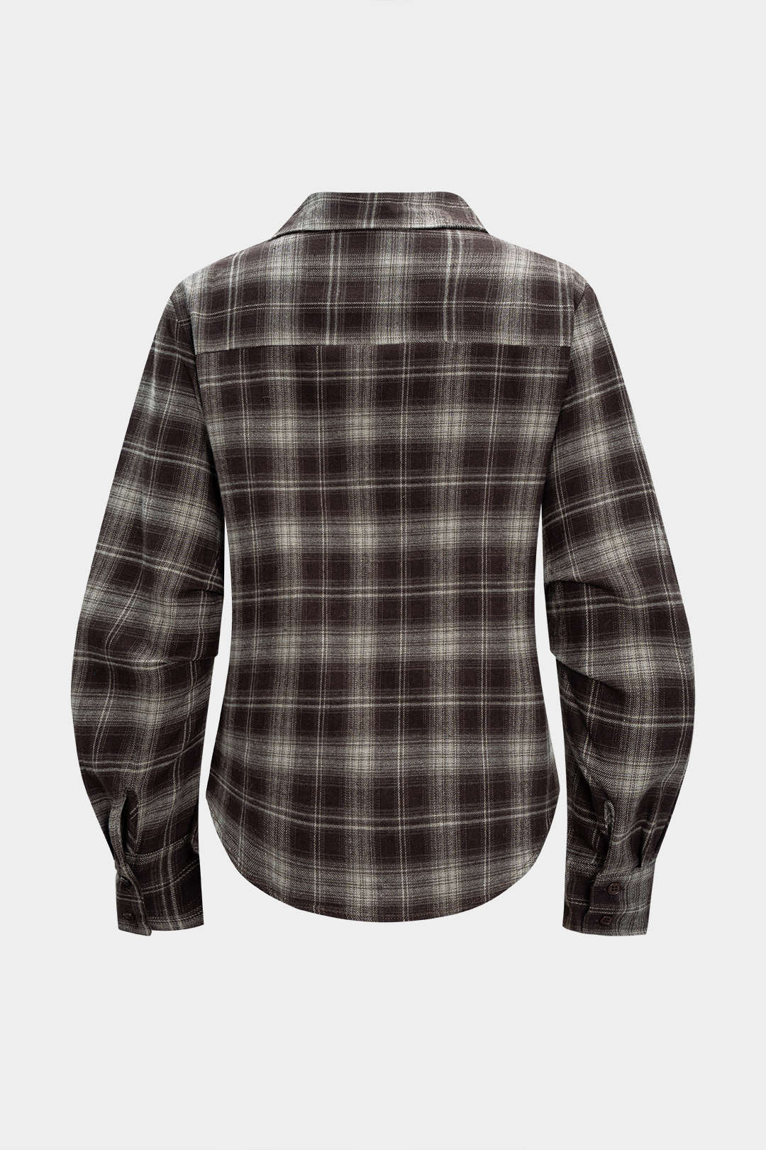 Plaid Print Button Long-Sleeve Shirt