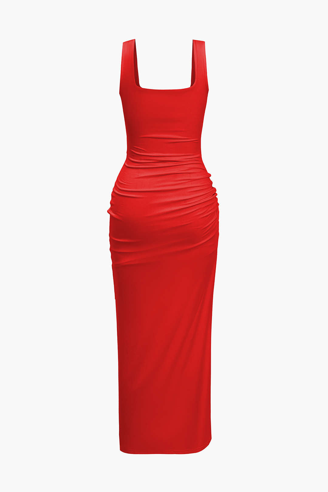 Vestido Midi Reversible Con Abertura Frontal Elegante