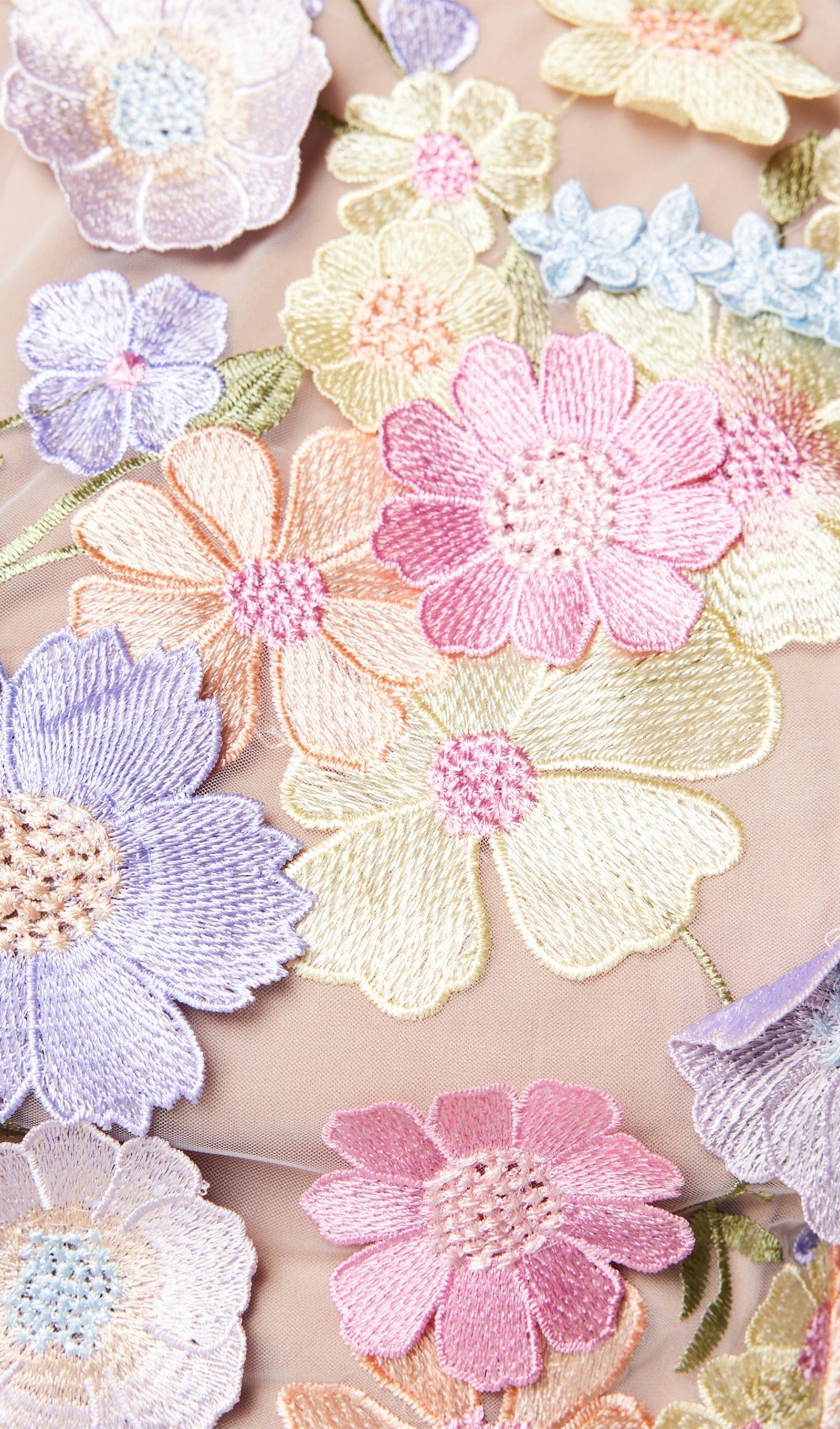 Conjunto de Falda Cintura Alta Bordado Floral para Mujer