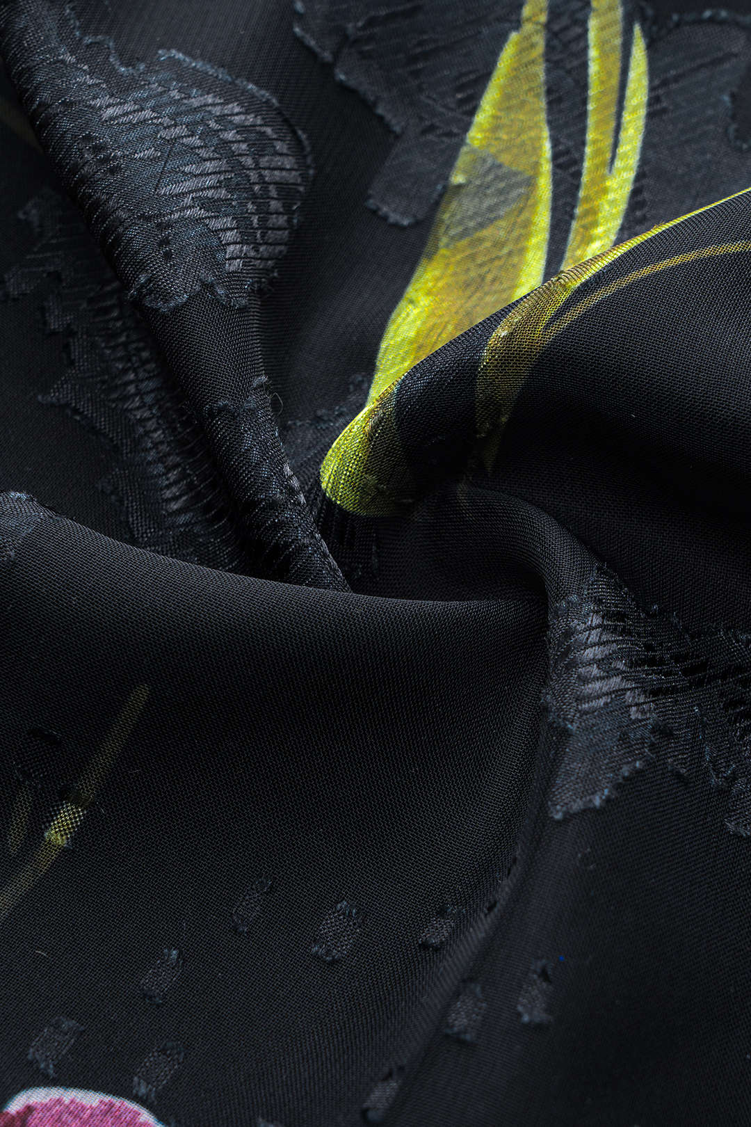 חצאית שיפון עם הדפס פרחוני 