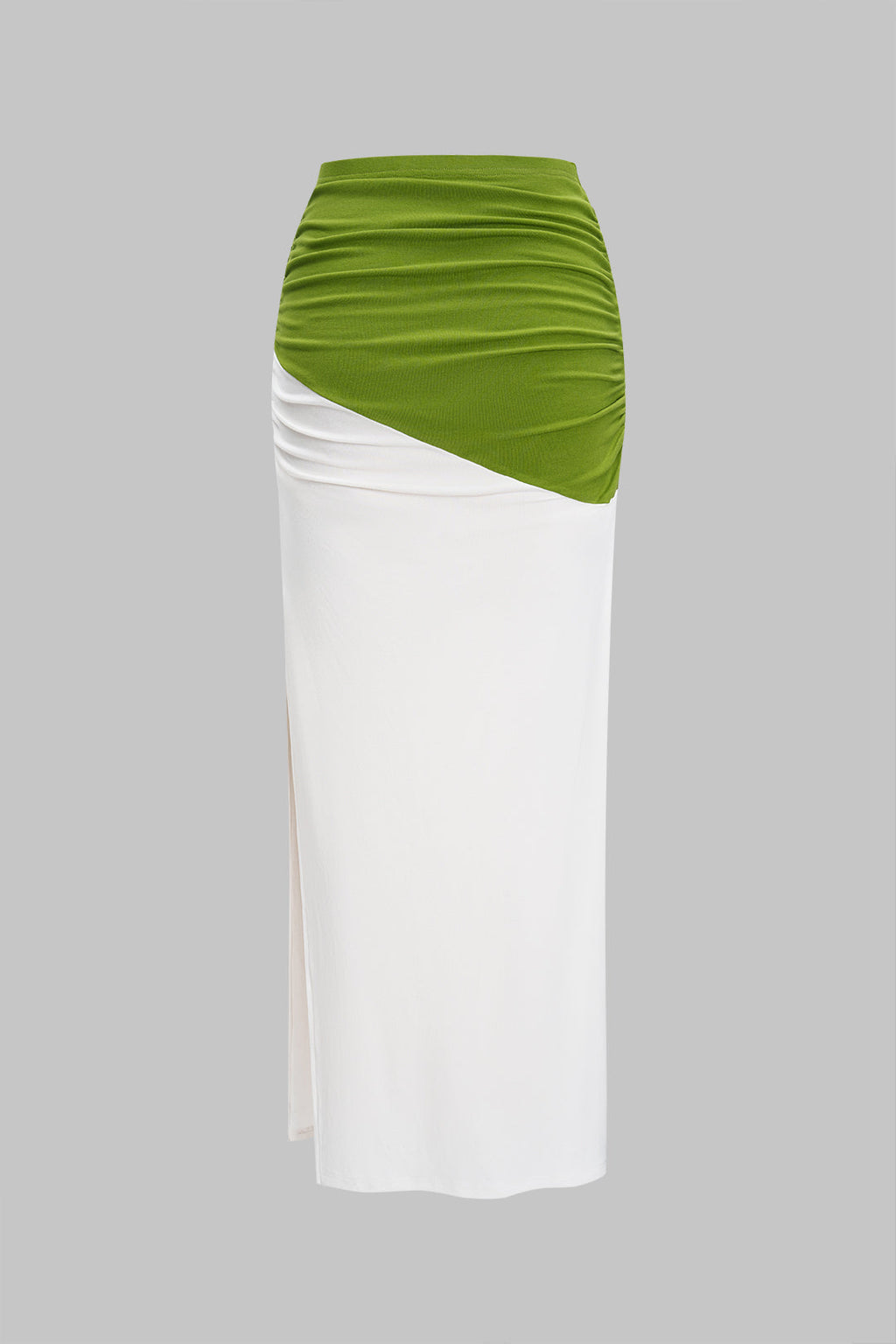 חצאית אסימטרית עם טלאים וקשירה 