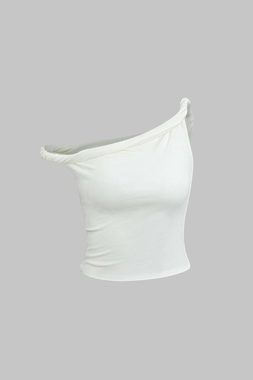 Top Asimétrico Sin Mangas Minimalista Elegante Diario