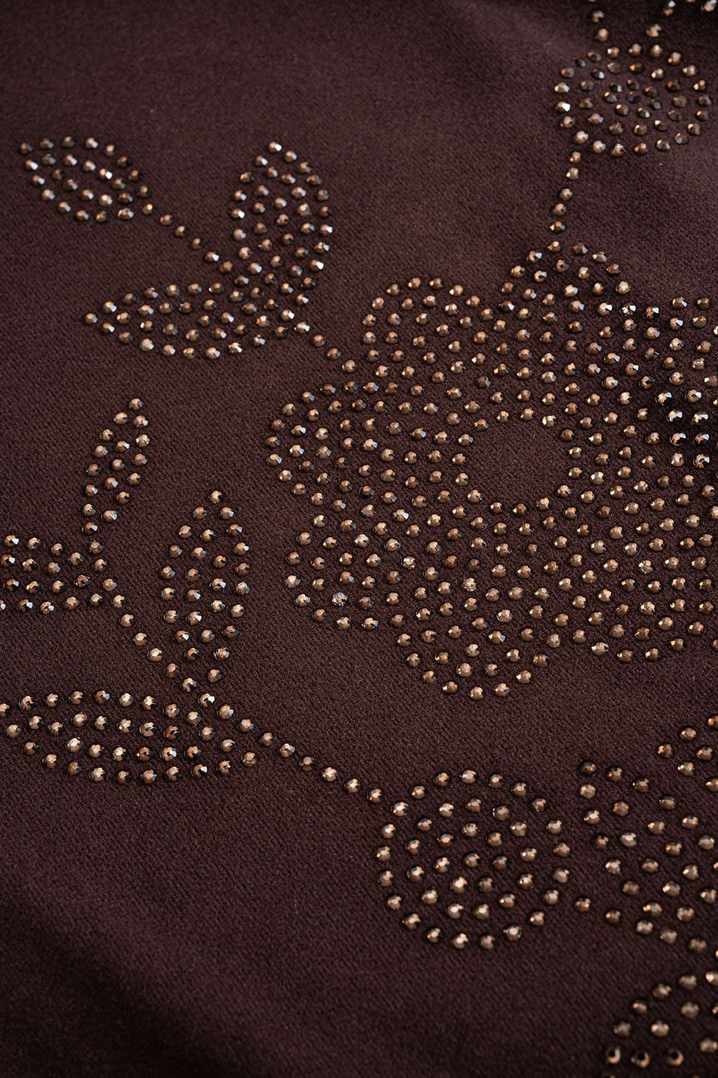 שמלת מיני עם שרוולים ארוכים והדפס פרחוני עם ריינסטון 