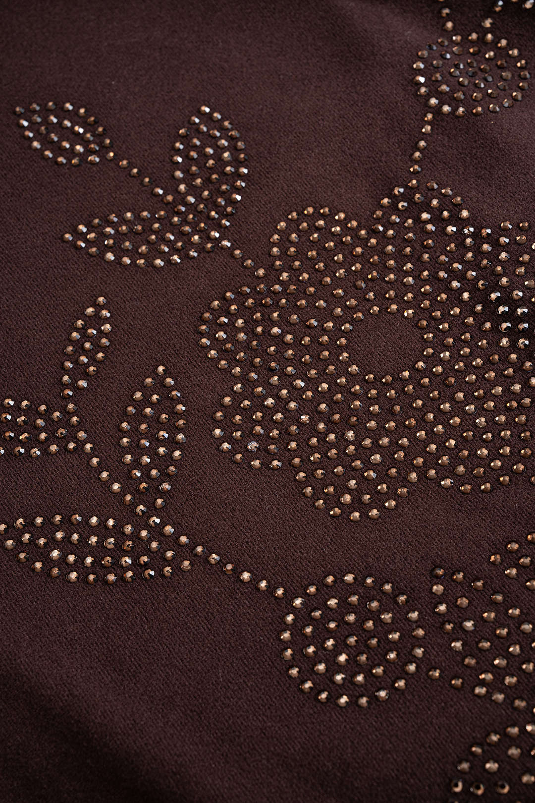 שמלת מיני עם שרוולים ארוכים והדפס פרחוני עם ריינסטון 