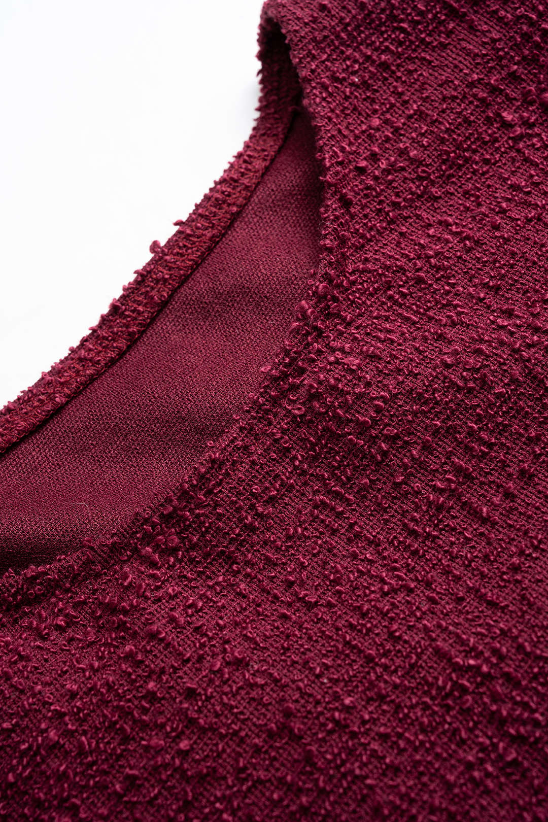 Metallic Decor Texture Long-Sleeve Top