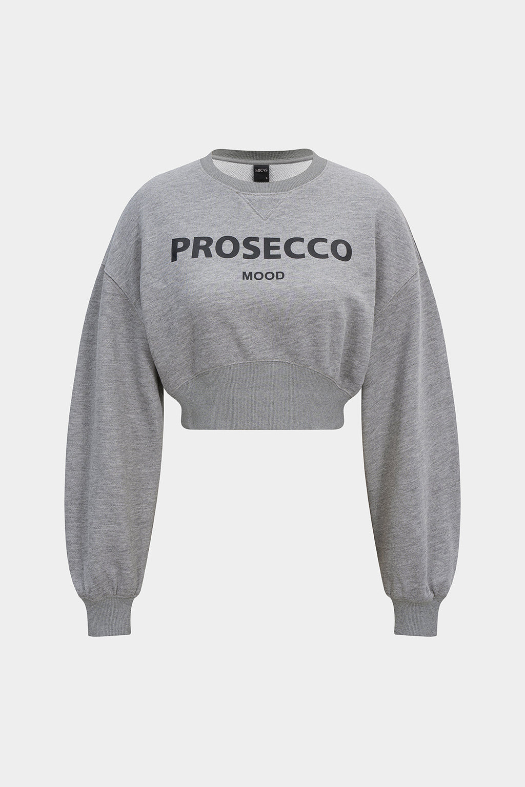 סווטשירט עם צווארון עגול ושרוולים ארוכים עם הדפס אותיות 