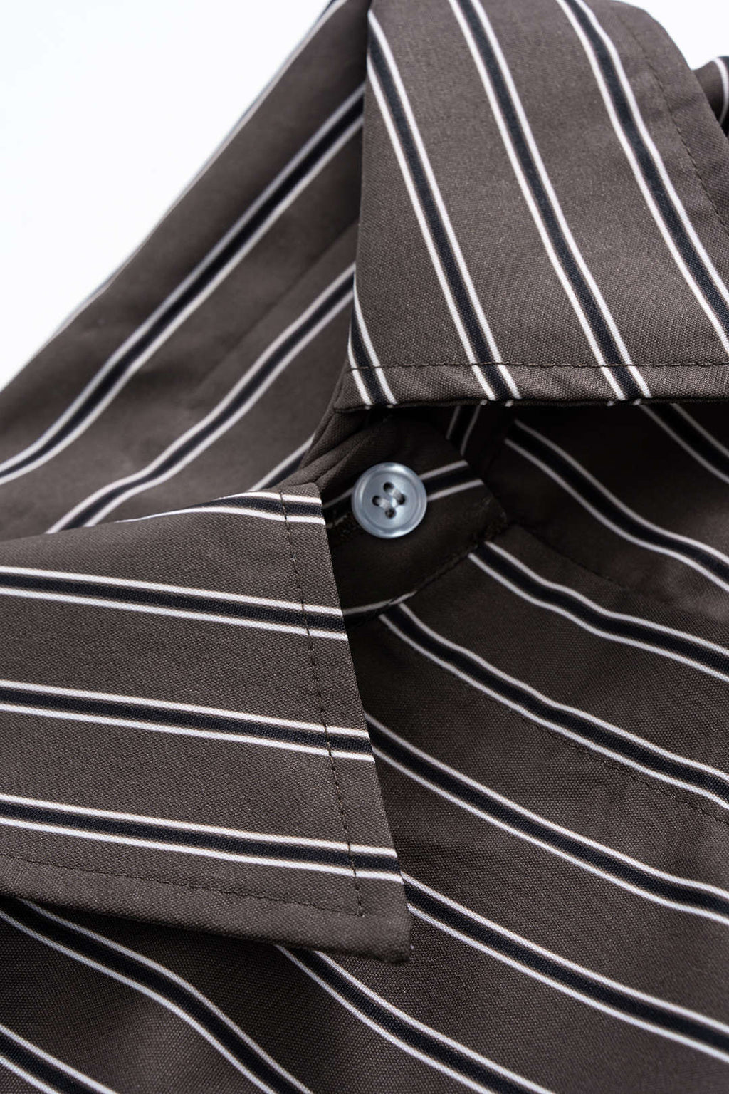 Stripes Print Button Batwing Long-Sleeve Shirt