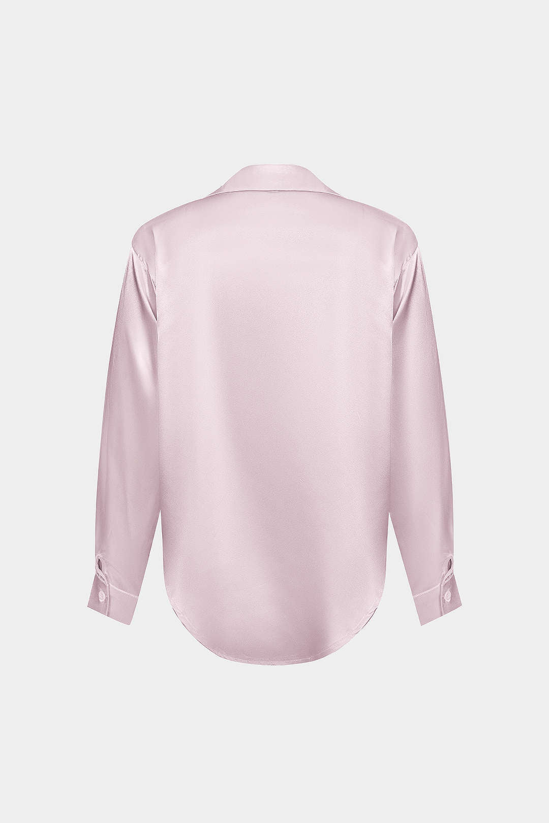 Camisa Satinada De Manga Larga Con Silueta Elegante