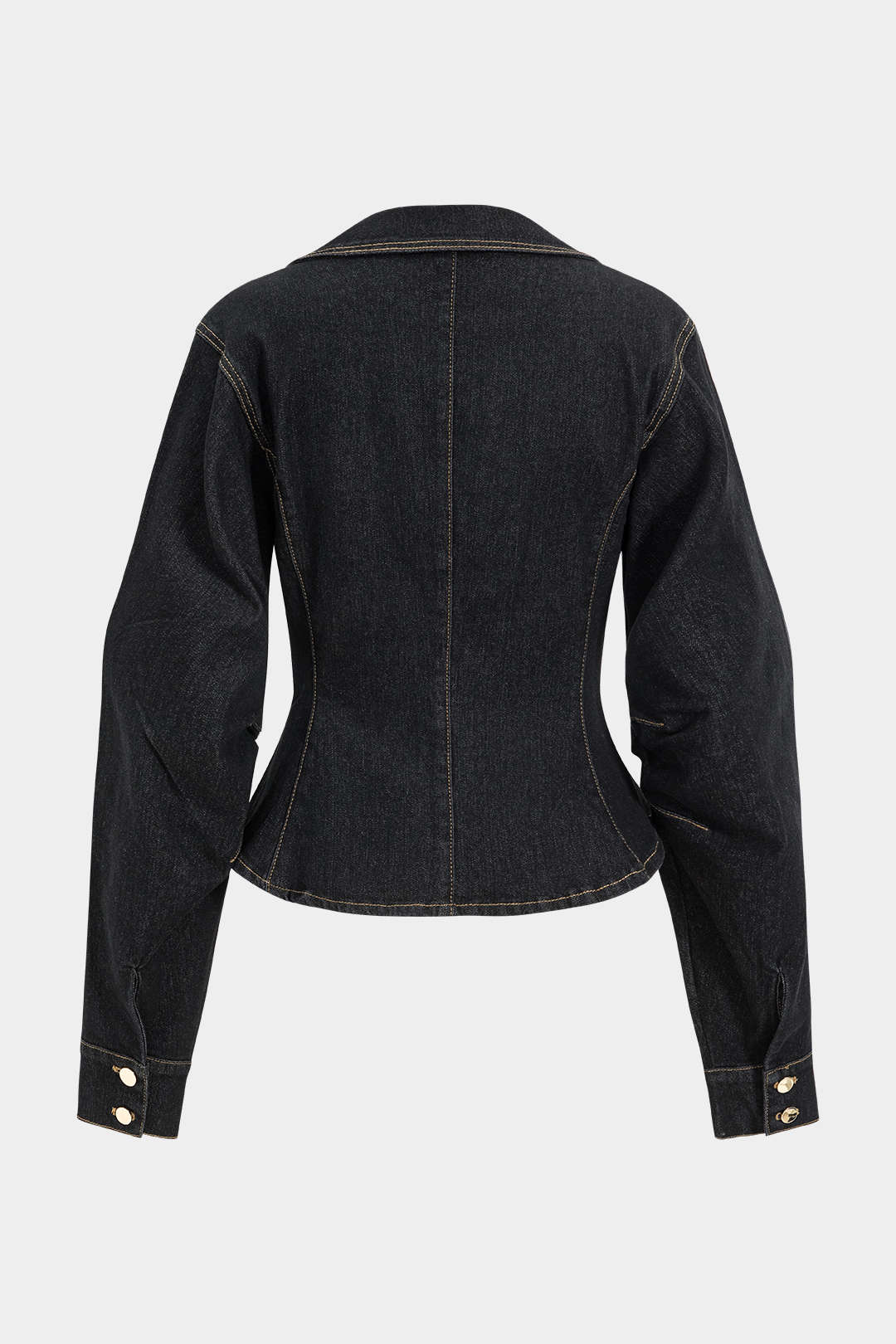 Cazadora Denim Exterior Con Botones Metálicos Para Mujer