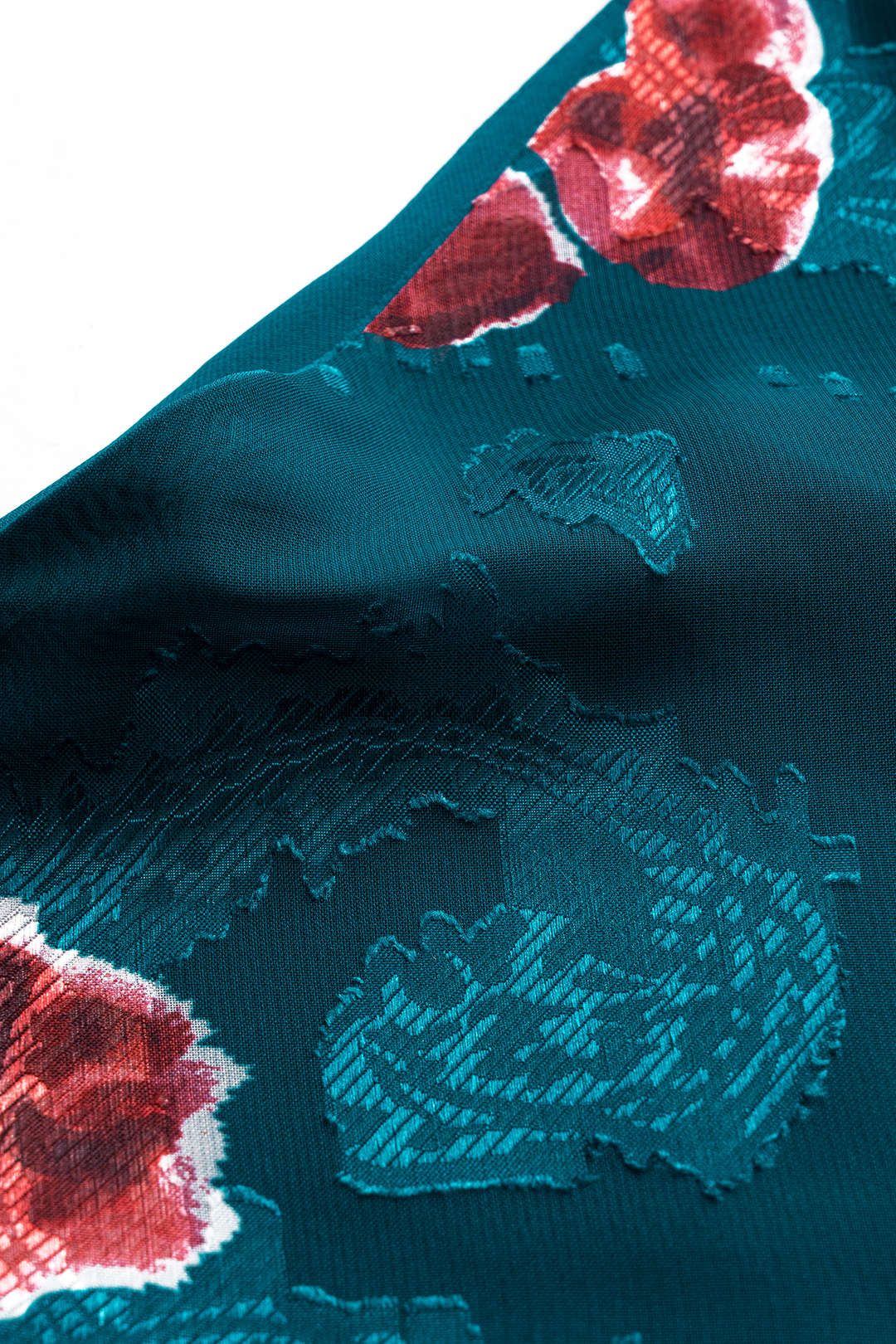 חצאית שיפון עם הדפס פרחוני 