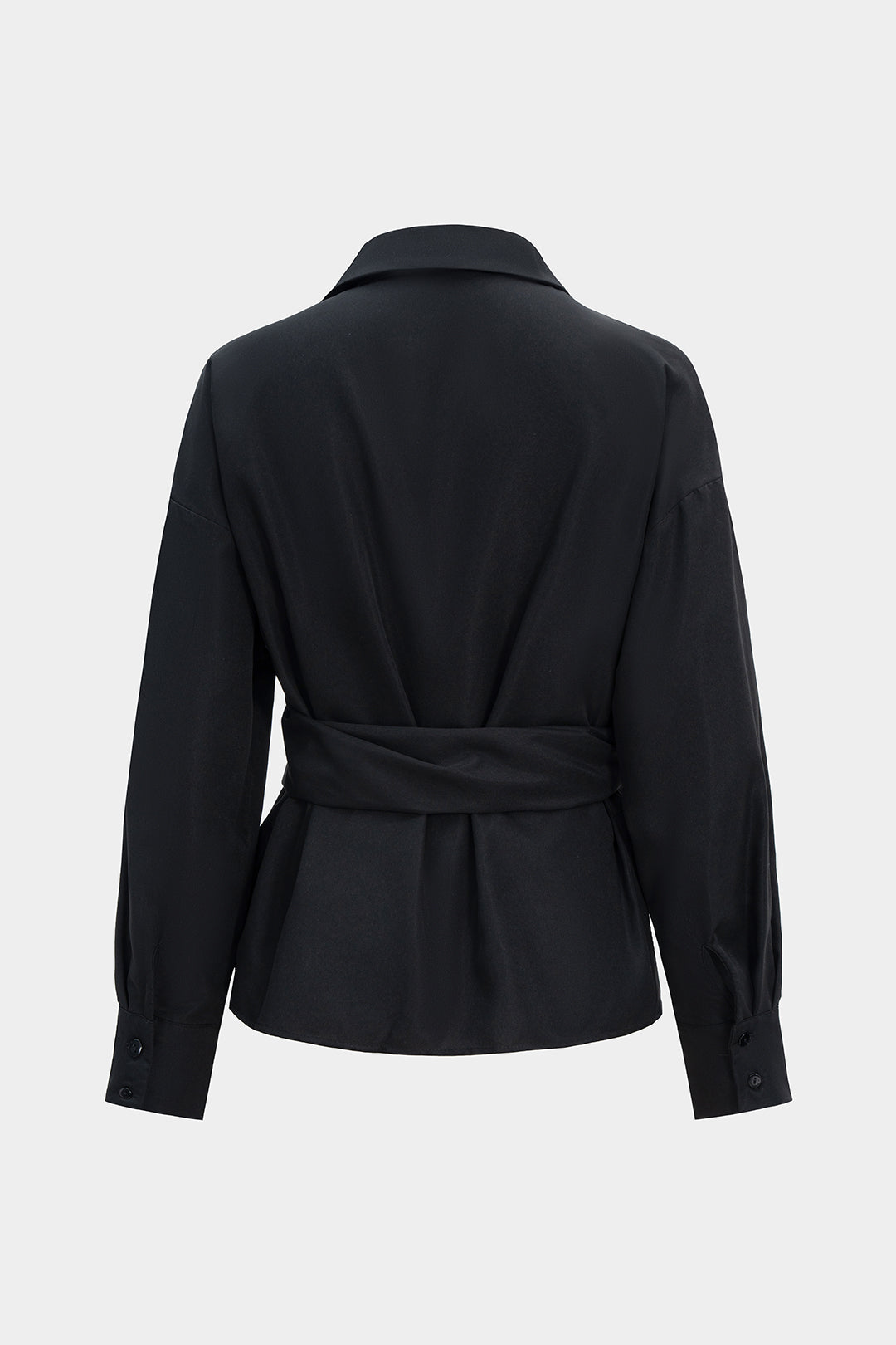 Button Tie-Up Long-Sleeve Shirt