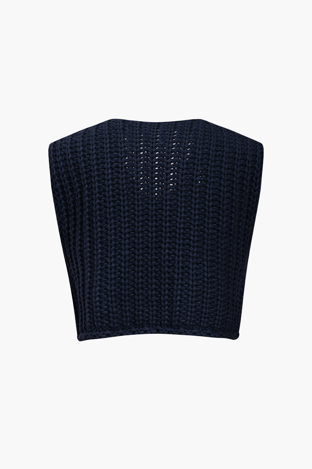 Chaleco de Punto Liso con Botones para Diario Elegante