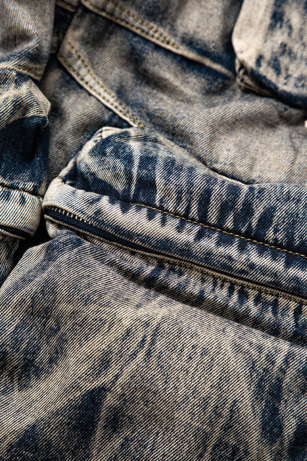 Jeans Cargo De Pierna Ancha Con Ombre Y Bolsillos Multiples