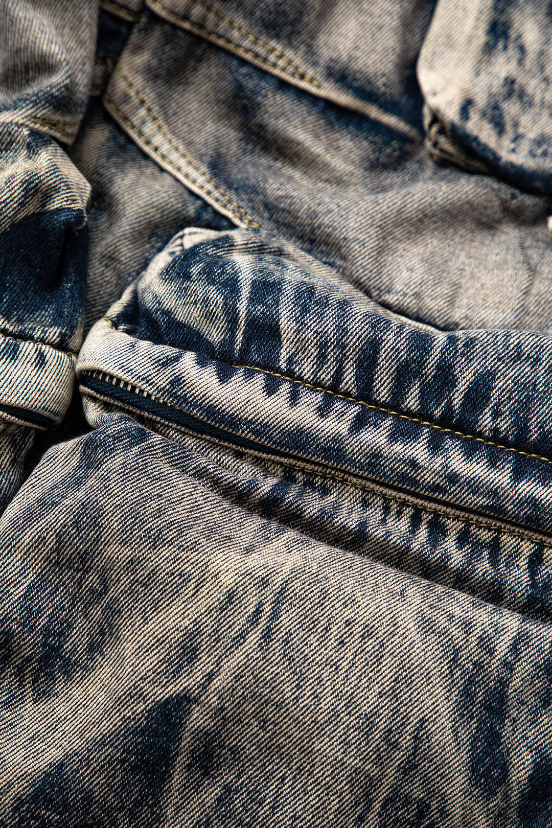 Jeans Cargo De Pierna Ancha Con Ombre Y Bolsillos Multiples