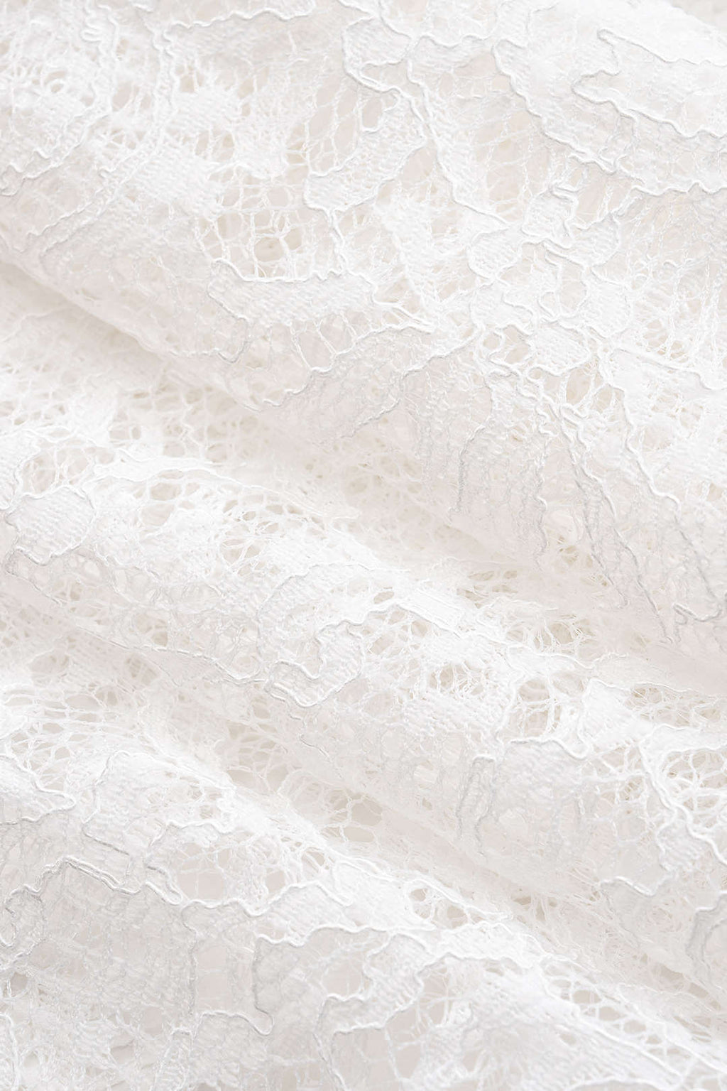 חצאית תחרה ז'אקארד חלולה עם שסע 