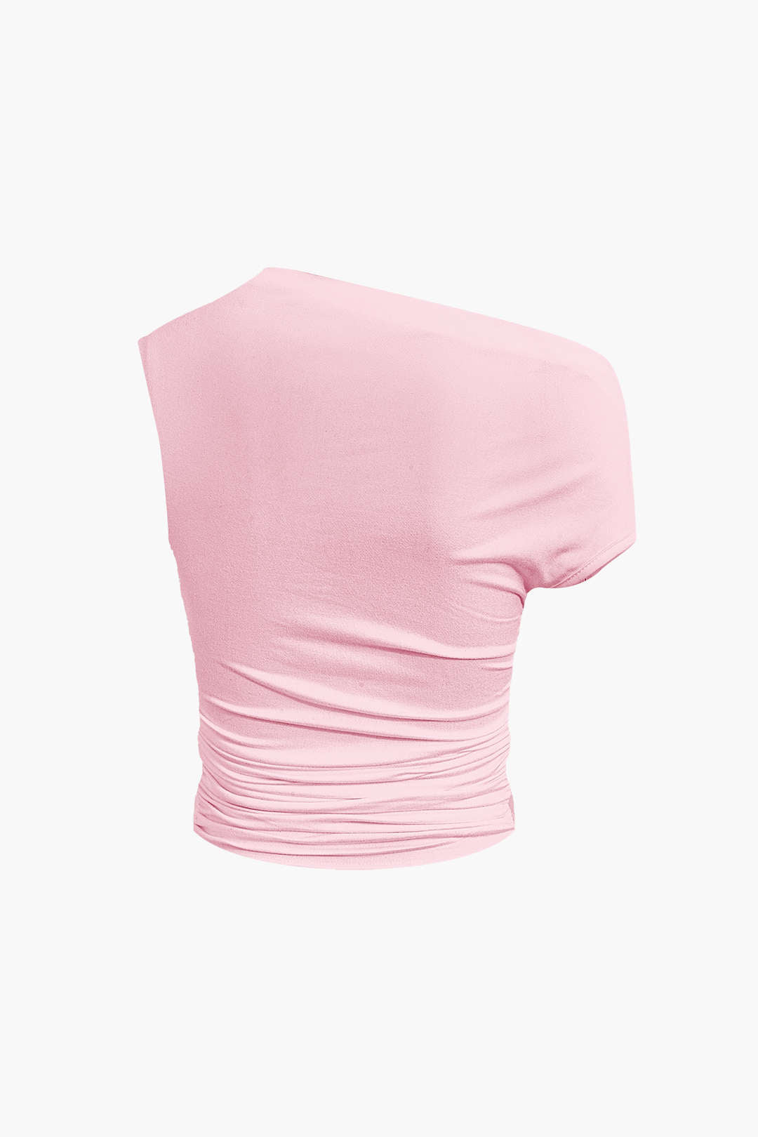Conjunto Top Corto Asimétrico Y Falda Mini Atada Elegante