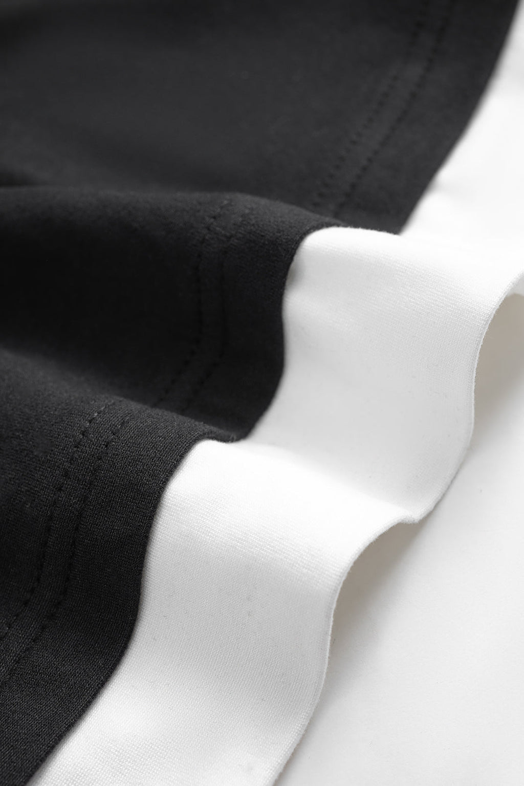 Knit Button Contrast Long-Sleeve Top