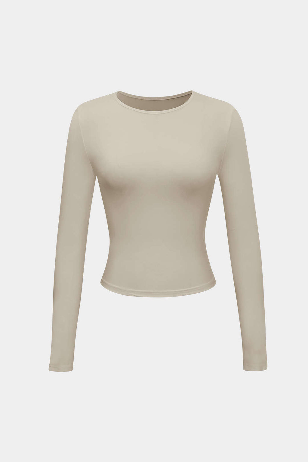 Blusa Minimalista Cuello Redondo Manga Larga Para Mujer