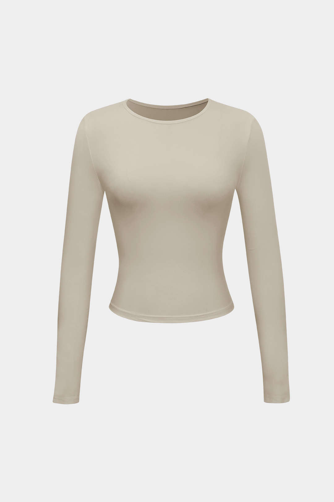 Blusa Minimalista Cuello Redondo Manga Larga Para Mujer