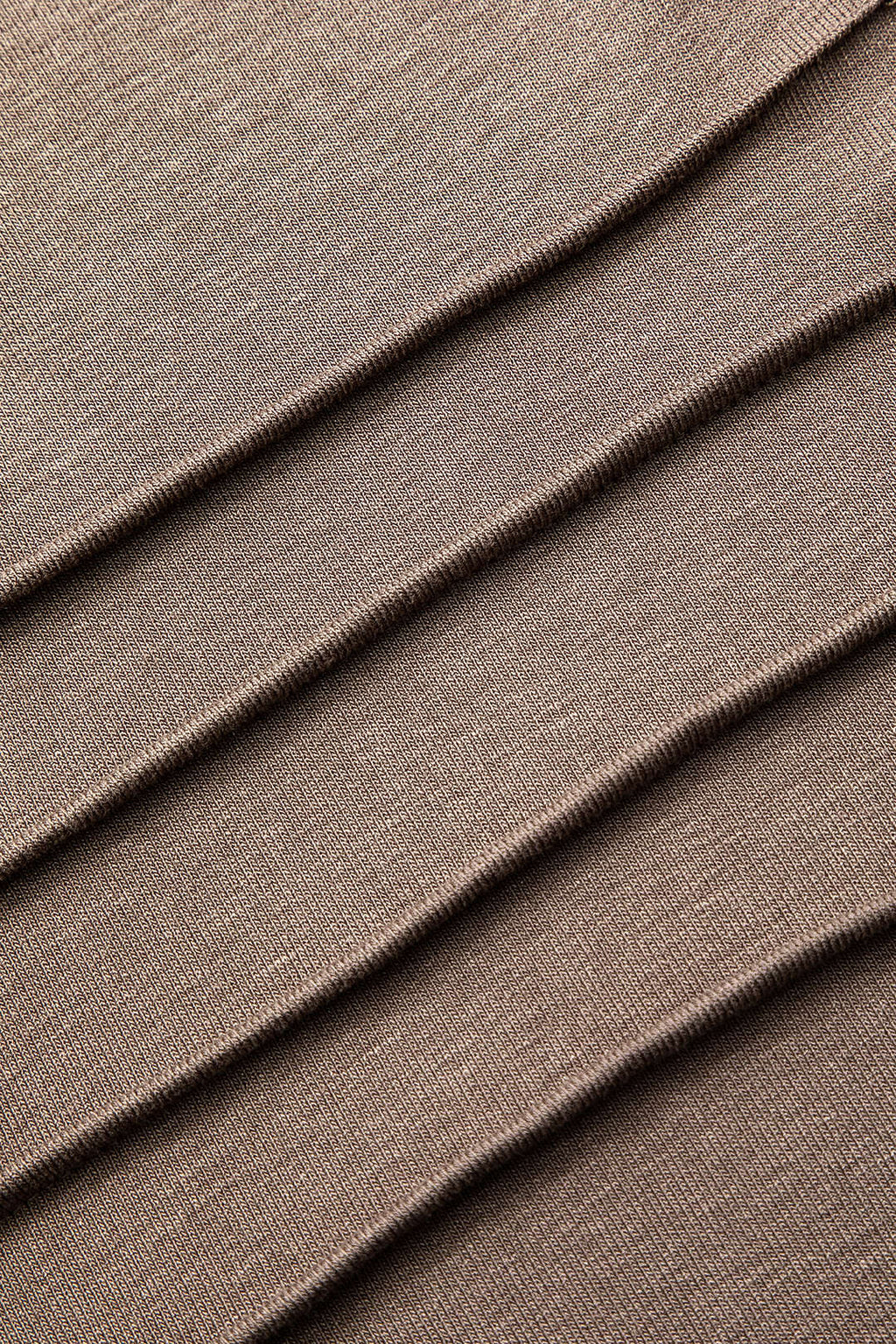 Mock Neck Wrap Ruched Long Sleeve Slit Maxi Dress