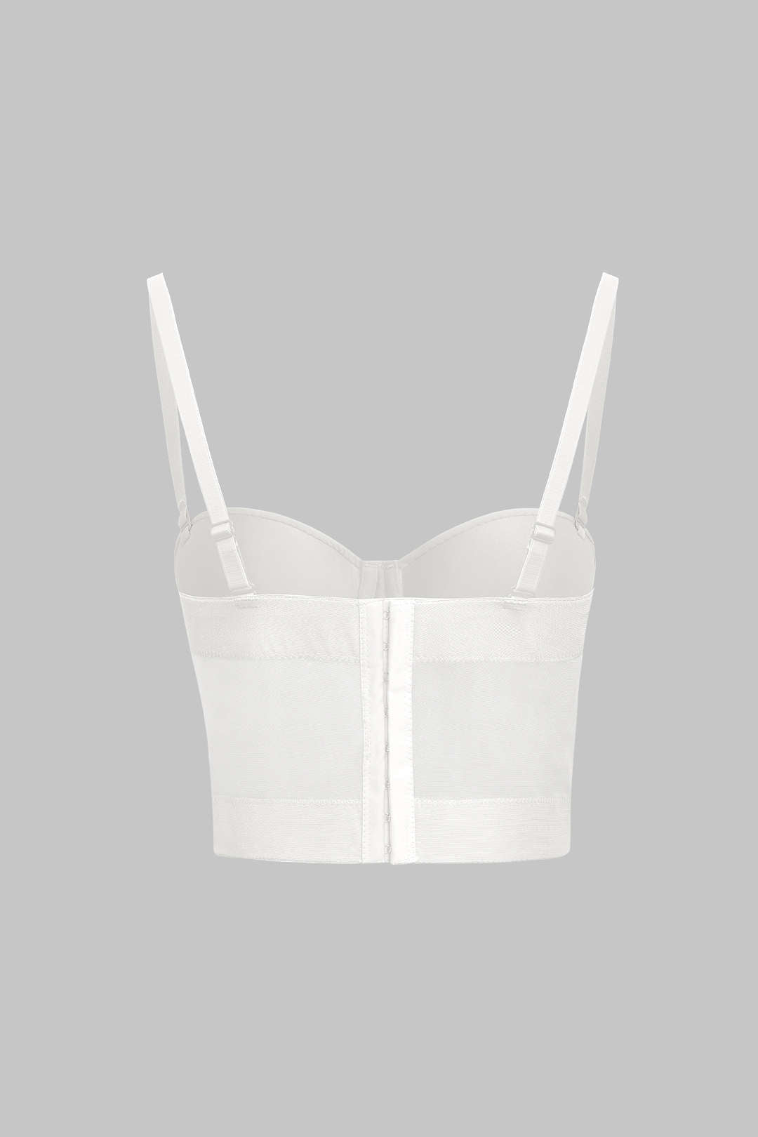 Top Bustier Con Malla Soporte Y Tela Transparente Elegante