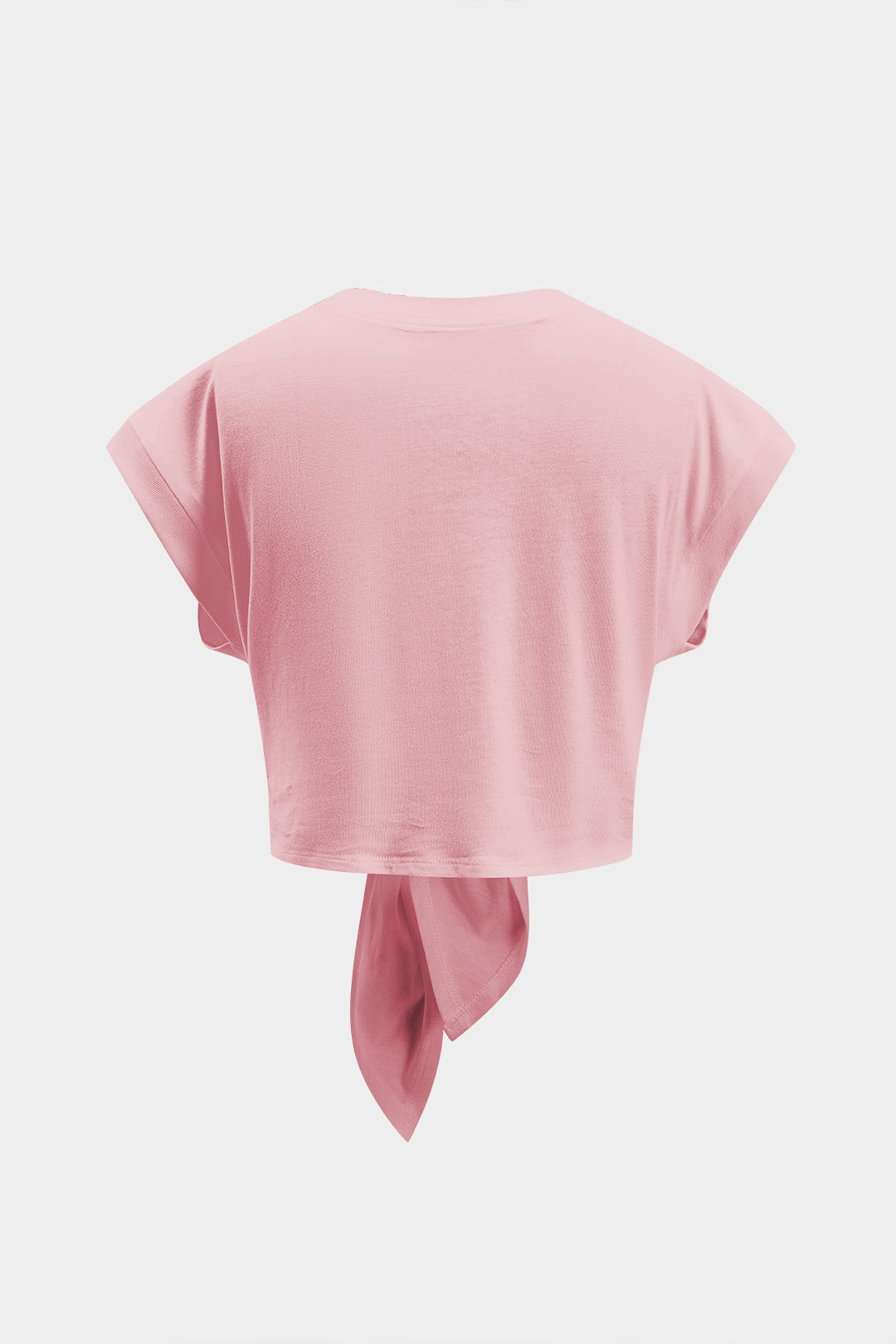 Camiseta Con Mangas Globo Y Lazo Para Diario Elegante